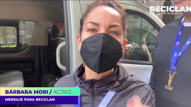 Bárbara Mori con Reciclán